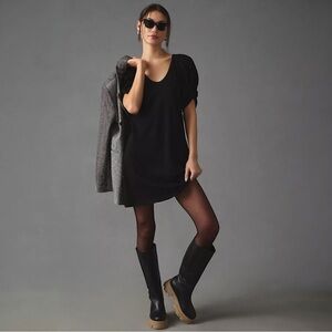 Anthropologie Black Mini Dress